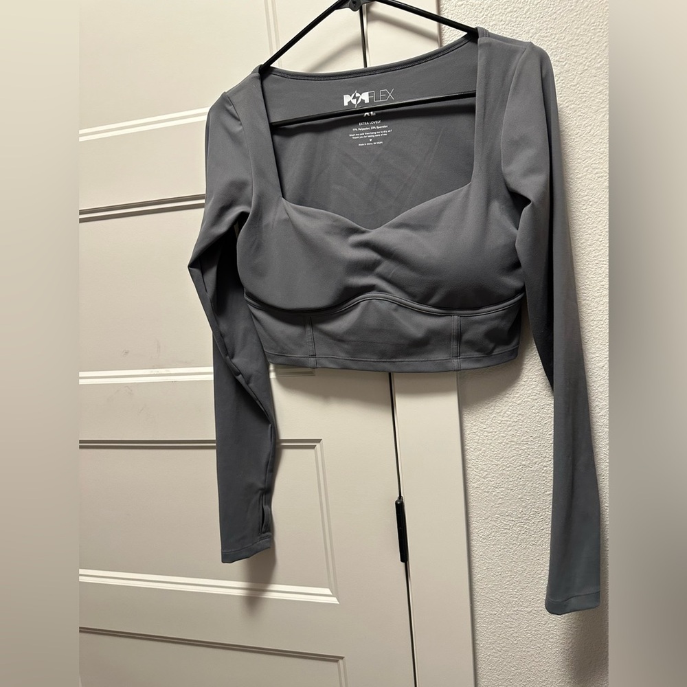 Popflex Active SoHo Sweetheart Long Sleeved Crop Top (XL)